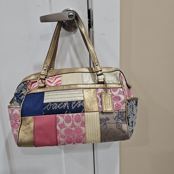 Coach the patchwork F17164 multi color satchel bag - Picture 11 of 14